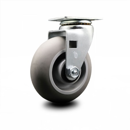 5 Inch Thermoplastic Rubber Wheel Swivel Caster With Roller Bearing SCC